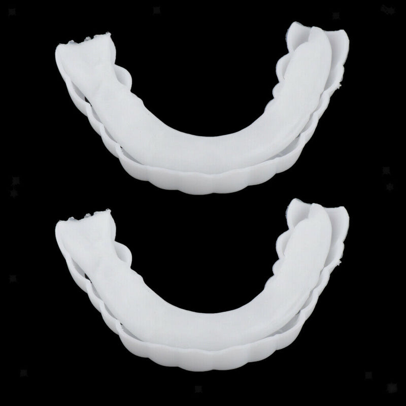 2 x Smile Teeth Cosmetic Veneers Comfort Flex Cosmetic Teeth Cover, White Shade