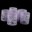 Lot of 6pcs LED Candle Lampshade Pattern Heart Ajoure Decoration for Christ N5D3