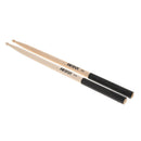 2x Maple Non-slip Drum Stick Hand Percussion Parts for Drummer Black Black