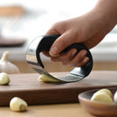 Stainless steel manual garlic press crusher squeezer masher home kitchen tool FT