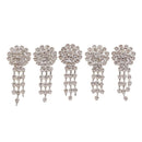 5 Pieces Flower Rhinestone Crystal Flatback Buttons for Sewing Wedding Phone