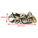 1pc Brass Dragon Key Ring Outdoor Accessories EDC Copper Car Dragon Hanging FT