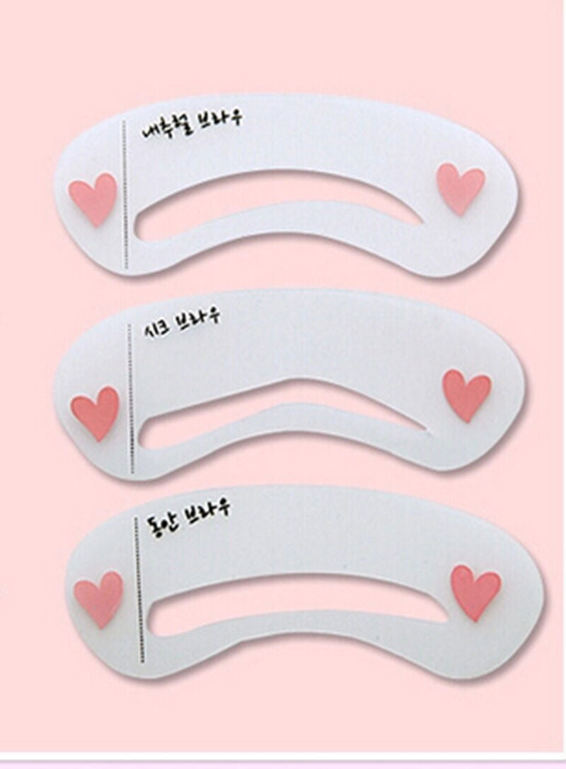 Korean 3 Style Mini Brow Class Drawing Guide Eyebrow card Template helper Gw