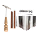 17-Keys Kalimba Finger Piano Keys DIY Kits , Keys+Bridge+Tuning Hammer