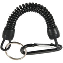 5X(Key ring, with carabiner and spiral cable, 13 cm, random color D6W3)