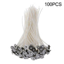 100Pcs/Set 12cm DIY Candle Wicks Cotton Core Waxed Sustainer Making Candle T6J4