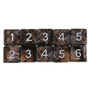 10pcs 6 Sided Dice D6 Polyhedral Dice for Dungeons and Dragons Table Games Gray