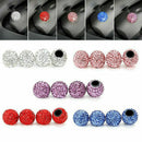 4X Shiny Diamond Crystal Bling Tire Air Valve Stem Cap For Car Truck Bike Wheel