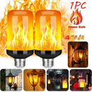 1Pc LED Flame Effect Fire Light Bulb E27 Simulated Nature Flicker Lamp DecoS Ew