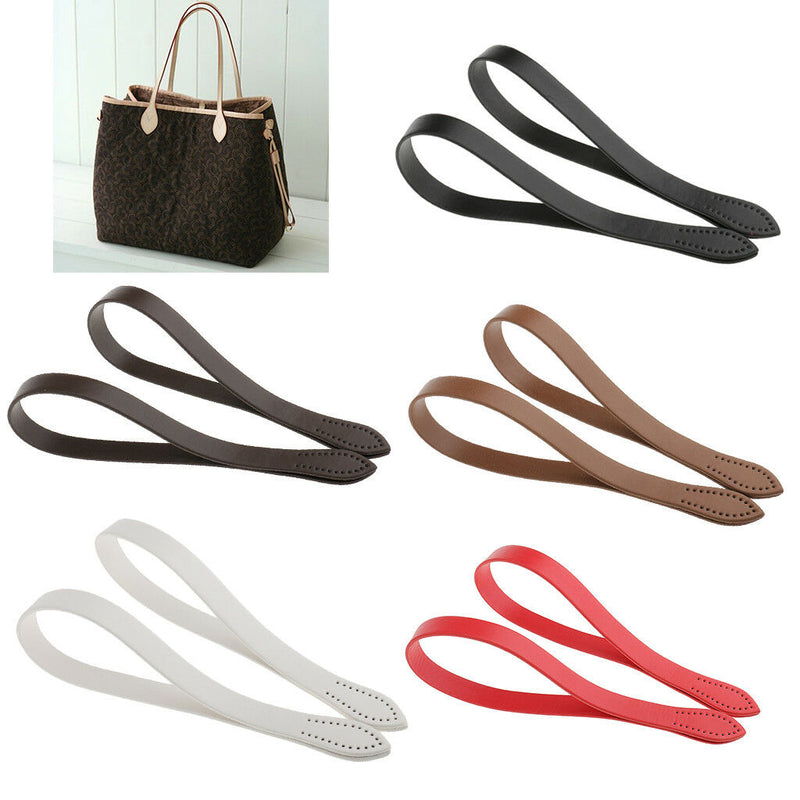 2pcs Black PU Leather Handle Shoulder Bags Handbag Straps Replacement 60cm