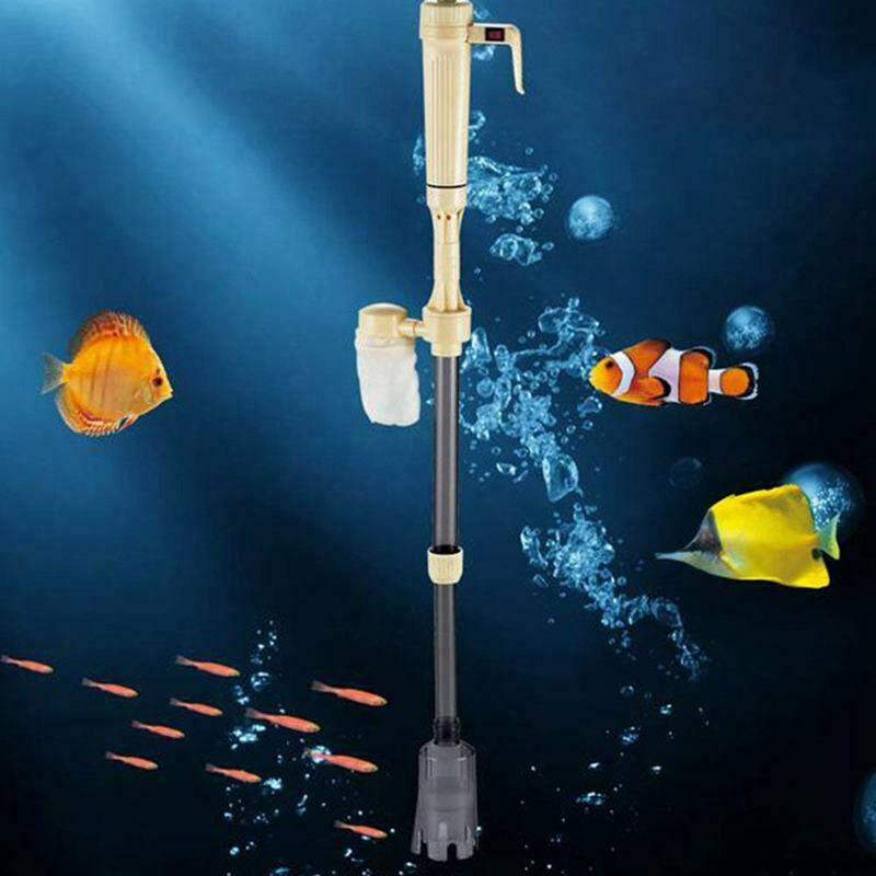 Jeneca Electric Aquarium Fish Tank Vacuum Syphon Siphon Gravel Cleaner Pump L2J7