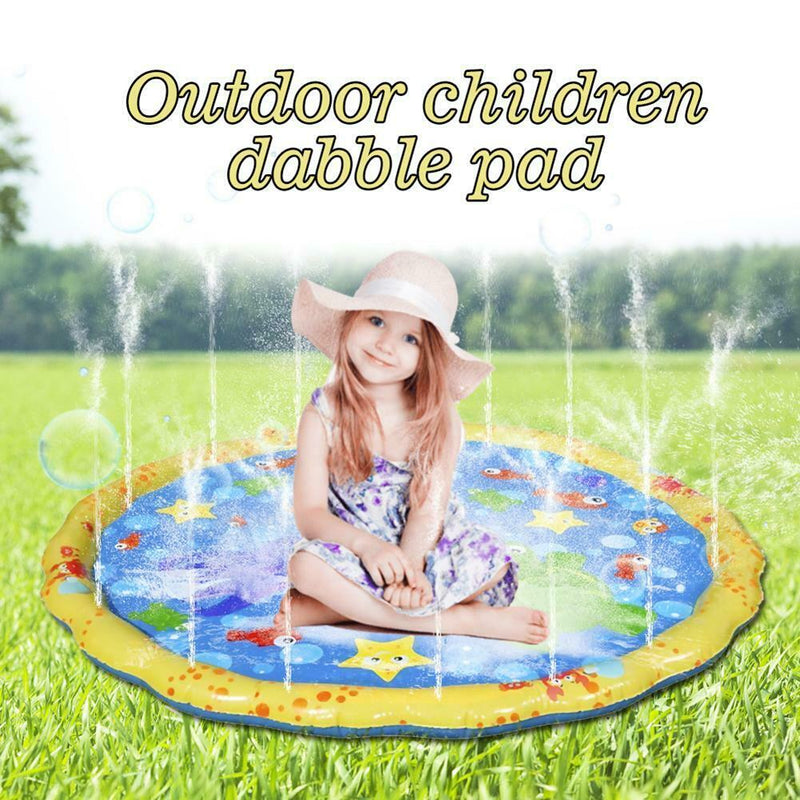 1m PVC Water Spray Pad Inflatable Water Sprinkling Mat Beach Sand Toys