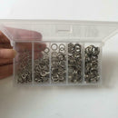 200pcs Stainless Steel Fishing Split Rings Lure Solid Ring Loop Connectors