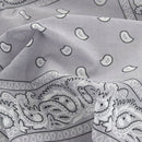 Set of 3 bandanas Paisley Man and Woman 57 x 57 cm White + light gray + pin