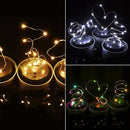 1M 10LED Fairy Light Solar Mason Jar Lid Lights Color Changing Garden Decor O9Y9