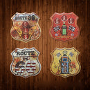 Shield Metal Retro Tin Signs Wall Plaque Pub Bar Man Cave Route 66 US Art 1
