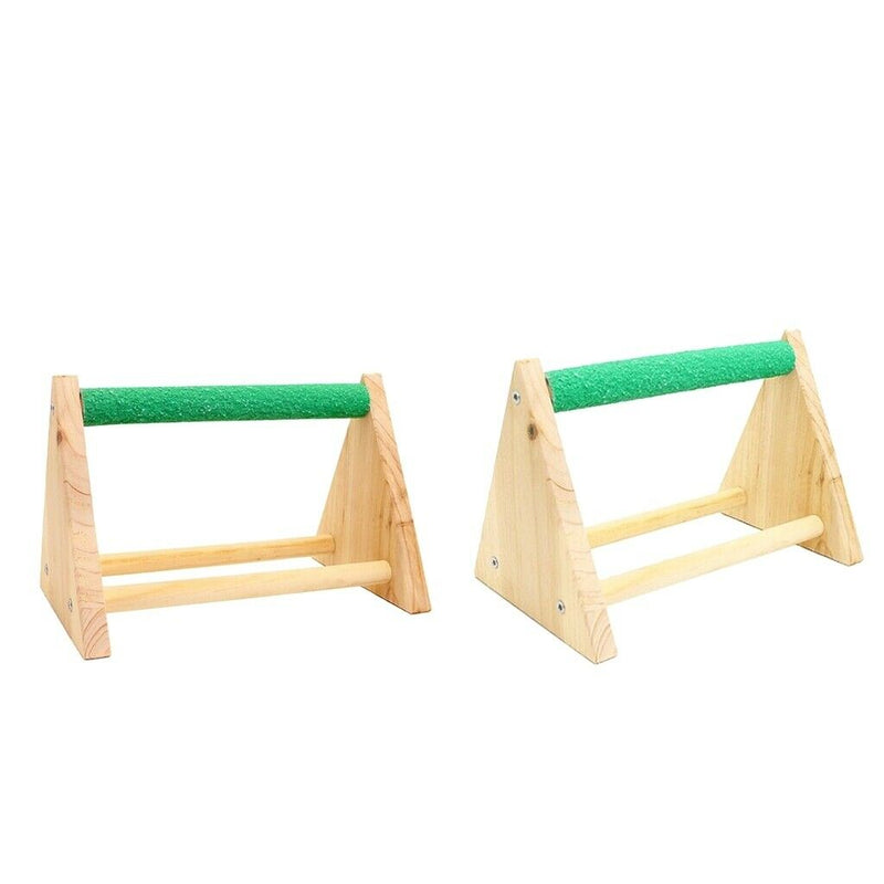 2pcs Wood Parrots Perch Platform Tabletop Cage