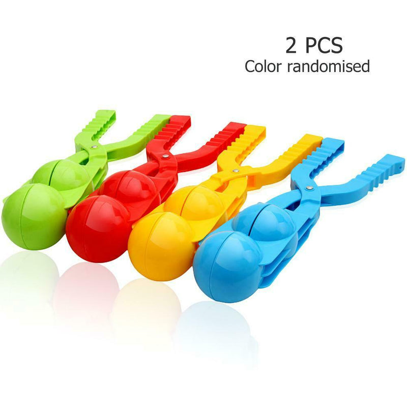 2pcs Plastic Snowball Clip Snow Ball Mold for Kids Outdoor Snowball Fight