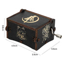 Retro Wooden Hand Cranked Music Box Home Crafts Ornaments Children Gifts