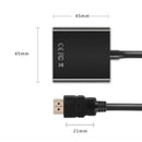 HDMI to VGA converter adapter + 3.5mm audio jack full HD 1080P black