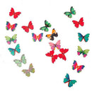 B7 50x Mixed Sewing Butterfly Phantom buttons Scrapbooking 2 Holes Bulk Wooden
