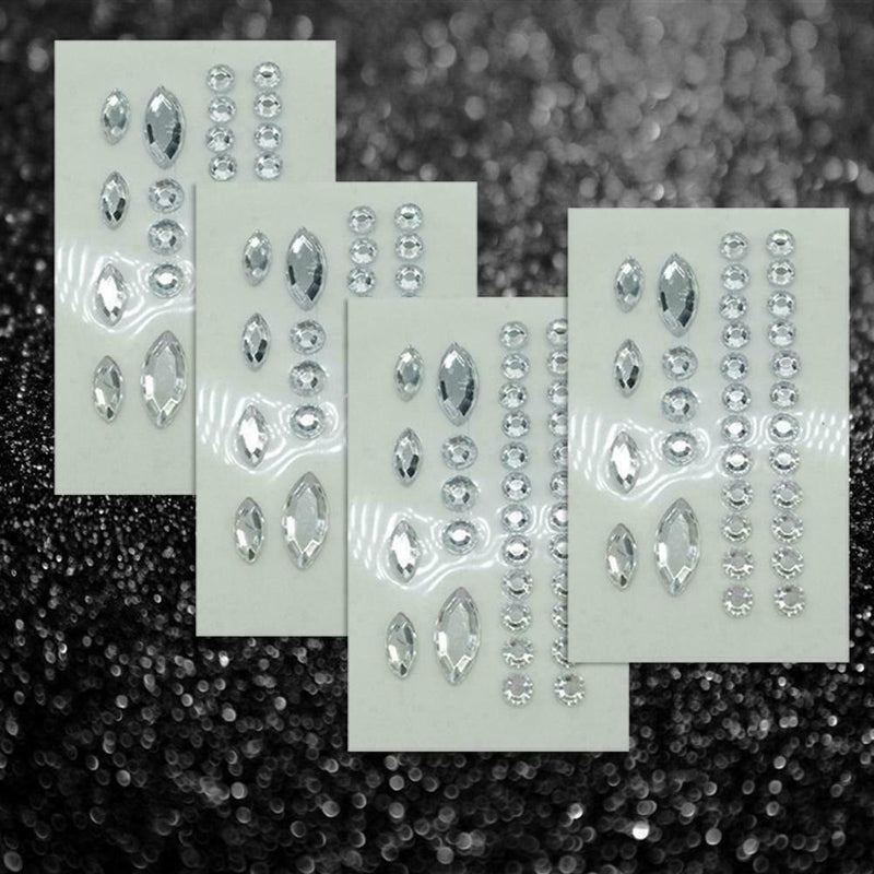 Adhesive Face Gems Rhinestone Jewels DIY Festival Party Glitter Body Sticke F7F6