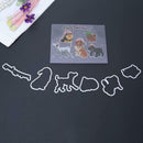 Silicone Clear Rubber Stamp+Metal Cutting Dies Stencil Frame Scrapbook DIY