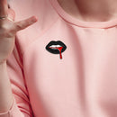 Sexy Black Lips Enamel Brooch Pins Shirts Badges for Women Men Jewelry Gift