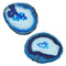1 Piece 5-6 Mm Inch Agate Quartz Crystal Slices Coaster Home Ornament Navy Blue