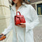 Elegant Leather Mini Shoulder Bags Women Chain Messenger Handbag (Red)