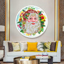 Xmas Santa Mural Pink Tassels Special Shape DIY Diamond Painting Home Decor