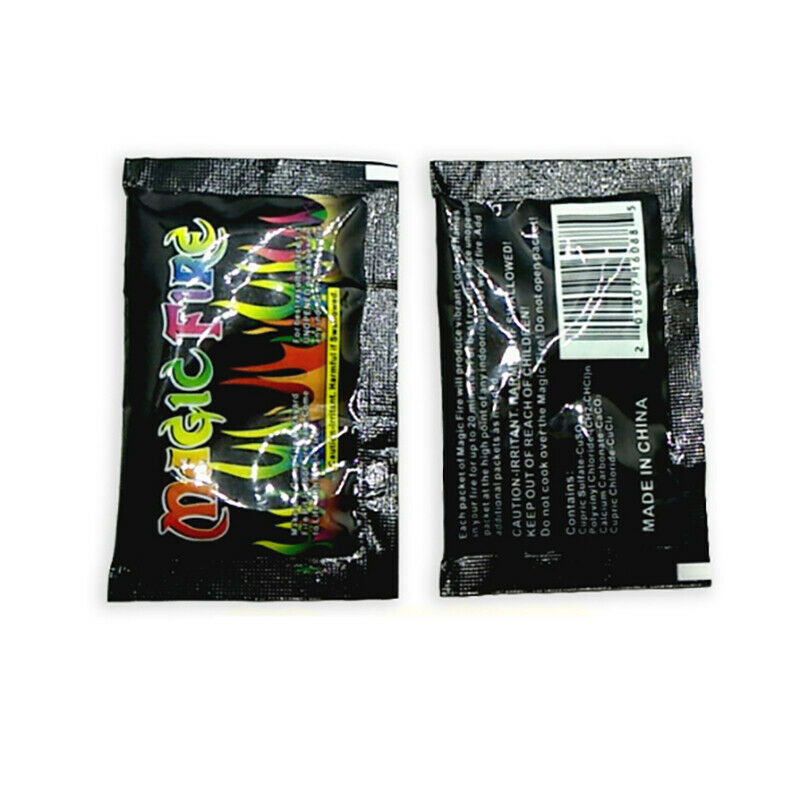30G Magic Fire Colorful Flames Powder Bonfire Sachets Pyrotechnics Magic Tr W2C9