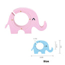 Wooden Elephant Money Bank Coin Saving Box Piggy Bank Toys For Children~Pink