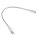 USB Male To Female Extension Cable LED Light Fan Adapter Cable Metal Hose CordJR