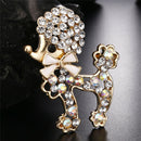 Crystal Rhinestone Dog Brooch Pin Cute Puppy Animal Brooch Pin Women Jewe jvF FT