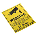 10 Pcs Security Surveillance Warning Sign Decals Stickers for CCTV Camera 24