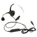 2x Hands-Free Call Center Monaural USB Plug Headset