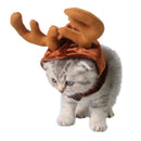 Christmas Pet Cute Reindeer Costume Hat for Cat and Small Dog F1H2