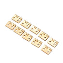 10x Mini Brass Plated Hinge - Small Decorative Jewelry Cigar Box Hinges 3C