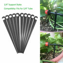 50PCS Drip Irrigation Emitters Adjustable Micro-Bubbler + 50PCS Stake Suppo R5N8