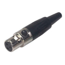 2 Pairs 3 Pin Male + Female Mini XLR Plugs Audio Connectors for Microphone