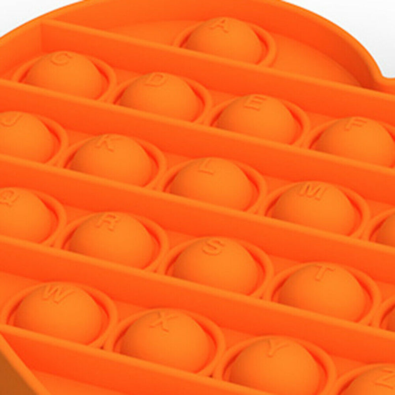 Push Bubble Fidget Sensory Toys Antistress Vent Squeeze Toys (Orange)