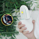 Auto Rotation Handheld Fan USB Mini Strong Wind for Girls Baby White