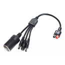 Copper 12-24V 0.5M 4-in-1 5.5mmx2.5mmDC Male Power Plug Adapter Cable 50cm
