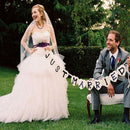 Heart Just Married Wedding Bunting Banner Party Decorations Booth Props Chic ME