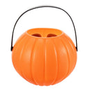 Halloween Pumpkin Trick Treat Loot Sweet Candy Carry Holder Jar Jug Barrel  M1W9