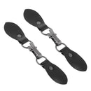 2 Set Black Metal & Leather Sewing Buckle for Bag Making Clothing Decoration