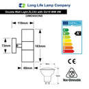 Stainless Steel Up Down Wall Light GU10 IP65 Double Outdoor Wall Light