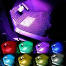 Car Foot Lamp Ambient Lights LED 7 Colors USB Wireless Remote Control Multi Mode