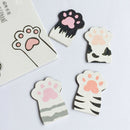 4pcs/Set Cat Paw Magnetic Bookmarks Books Marker of Page Stationery School